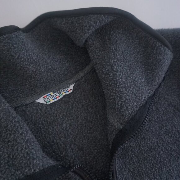 Vintage '90S Extra Sport Graphite Gray Fleece Outdoor Hiking Zip Up Sweater L - Picture 10 of 10
